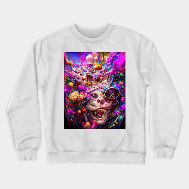 Fear And Loathing In Wonderland #74 Crewneck Sweatshirt by aetherialdnb